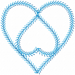 Hearts Embroidery Design 11